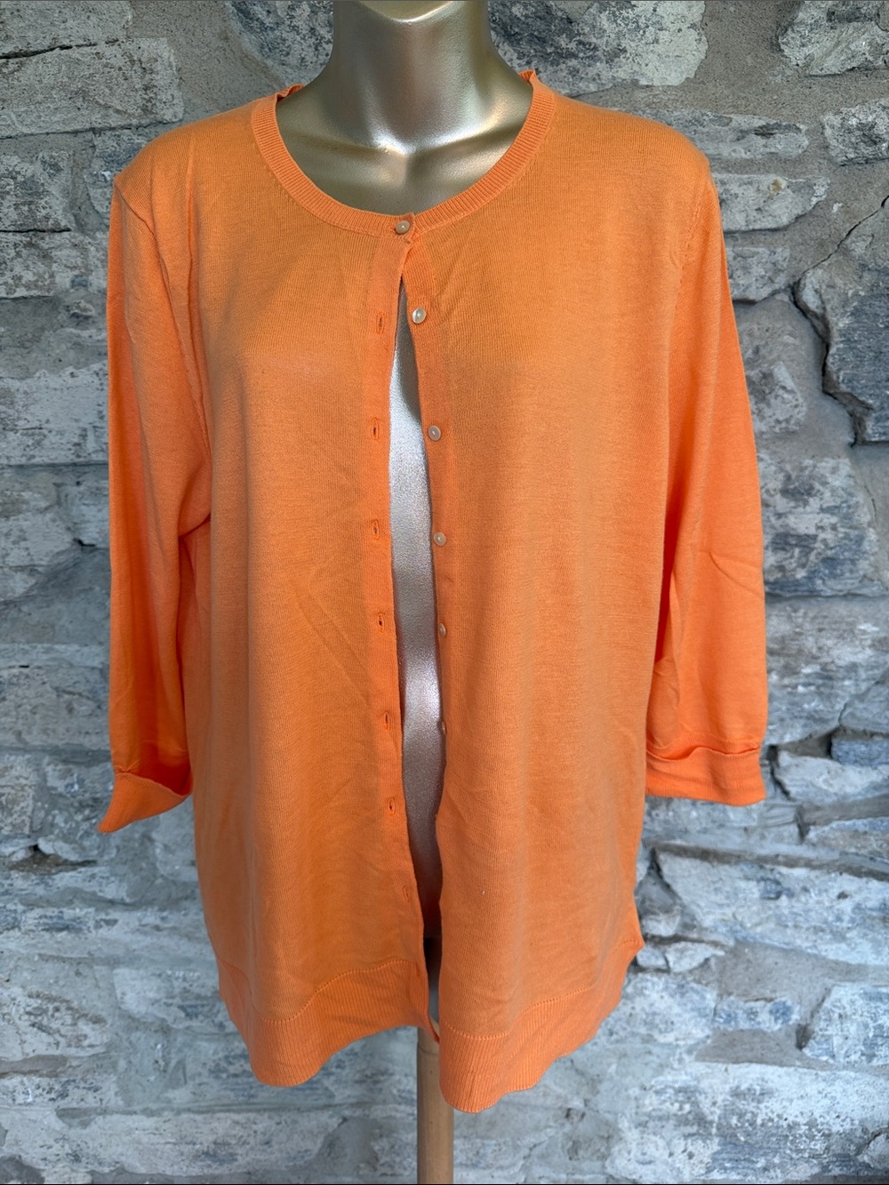 Cotton Button-Front Cardigan